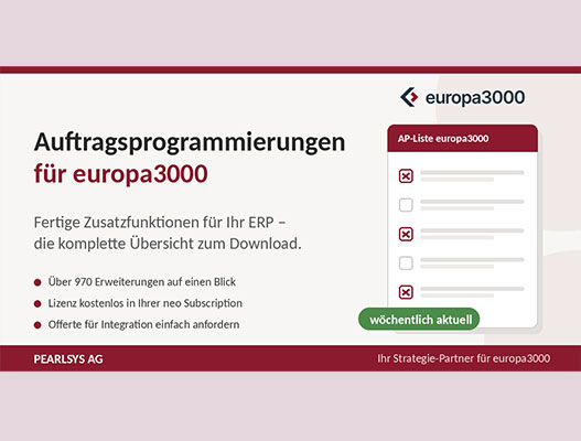 Auftragsprogrammierungen für eurpa3000